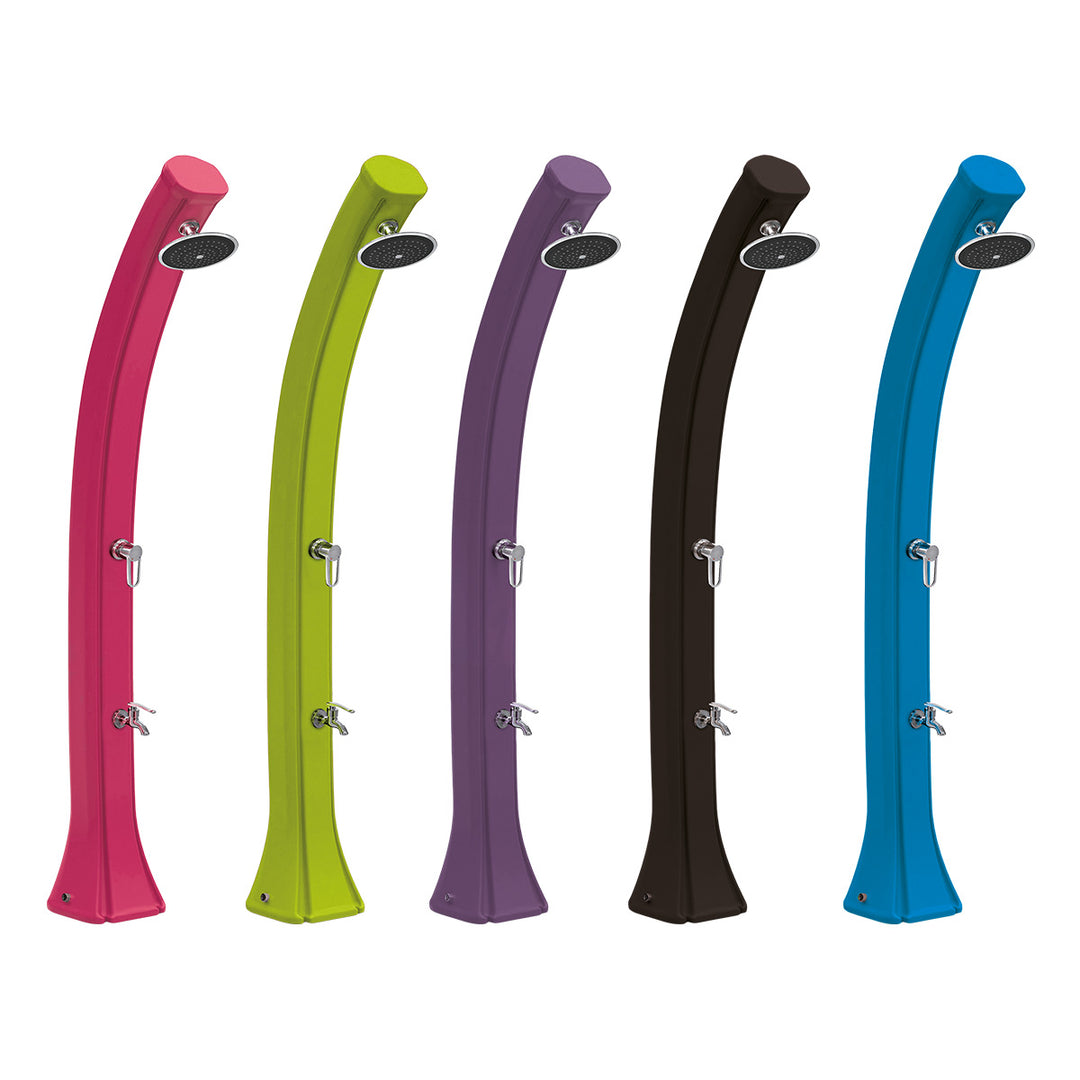 Douche solaire Happy 44L avec rince-pieds - 3 coloris