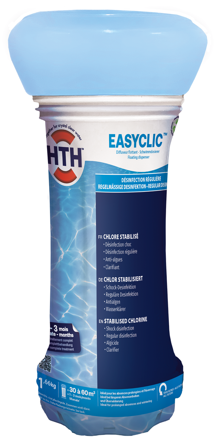 HTH EasyClic Chlore 30-60m³ 1,66kg