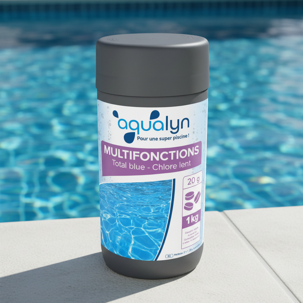 Chlore multifonction en pastilles 20 g pot 1 kg Aqualyn