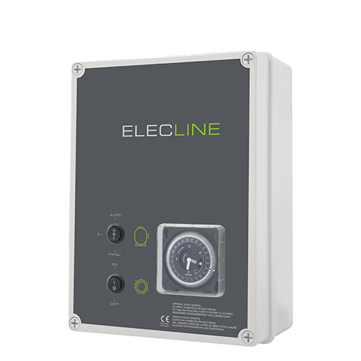 Coffret électrique filtration et éclairage mono