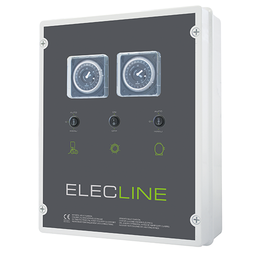 Coffret électrique filtration, éclairage et surpresseur mono