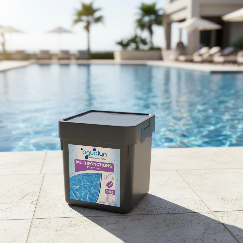 Chlore multifonction en galets 200 g 5 kg Aqualyn