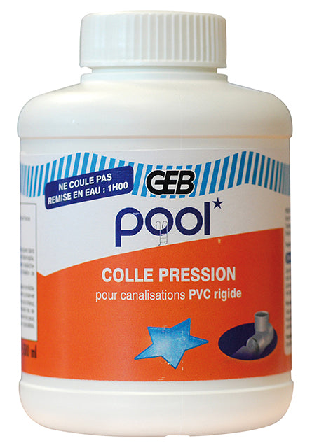 Colle Pression - Colle blanche spéciale piscine pour PVC rigide