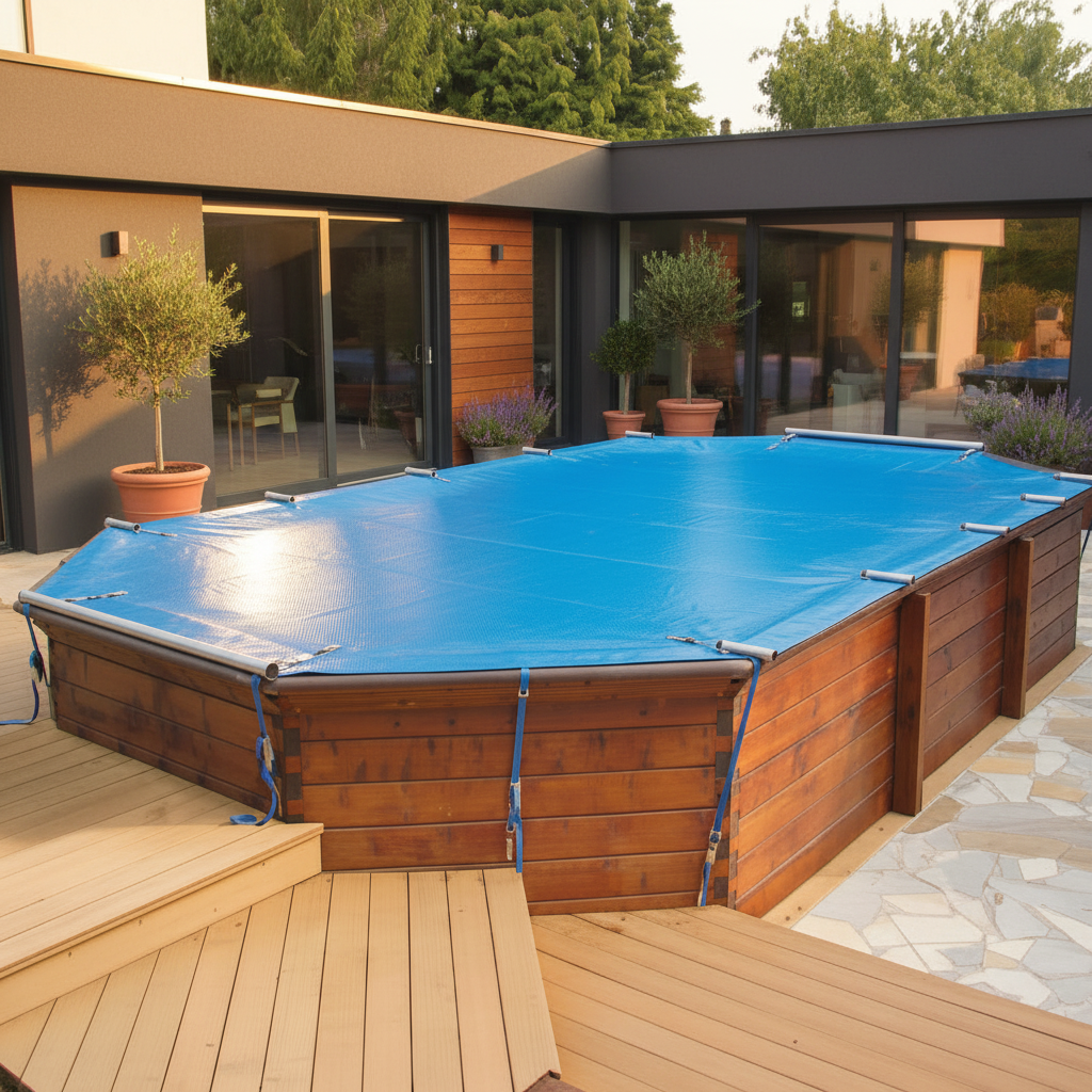 Bâche à barres pour piscine hors-sol Securit Pool Woody