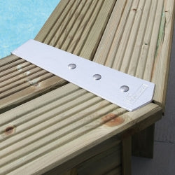 Set de finition de margelles aluminium pour piscine bois - Ubbink