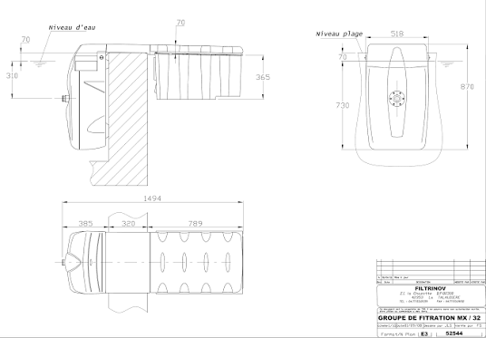 Bloc de filtration MX18