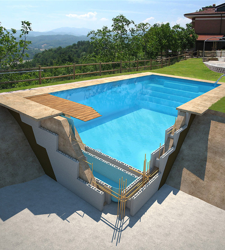 Kit piscine en blocs de polystyrène – complet et personnalisable