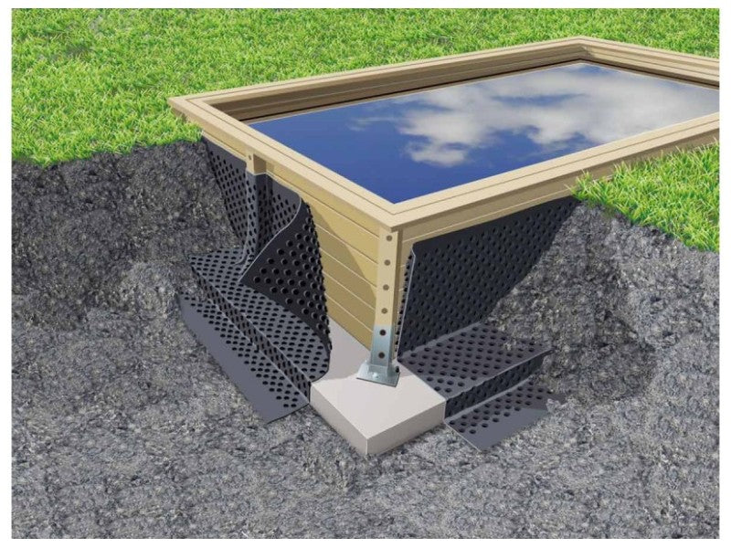 Nappe de protection des parois pour piscine bois Ubbink - L.20 x H.1,50 m